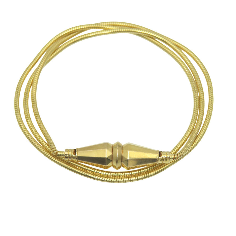 Boucheron Jacques de 3-Loop Bracelet 750YG 18KYG Yellow Gold Necklace Jewelry...